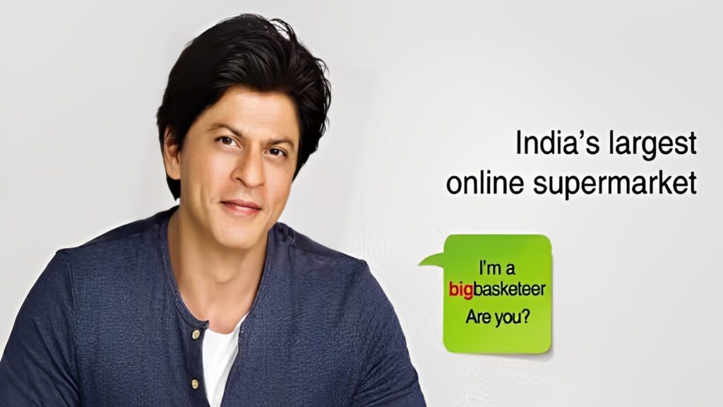 Big Basket Company Brand Ambassador Shah Rukh Khan