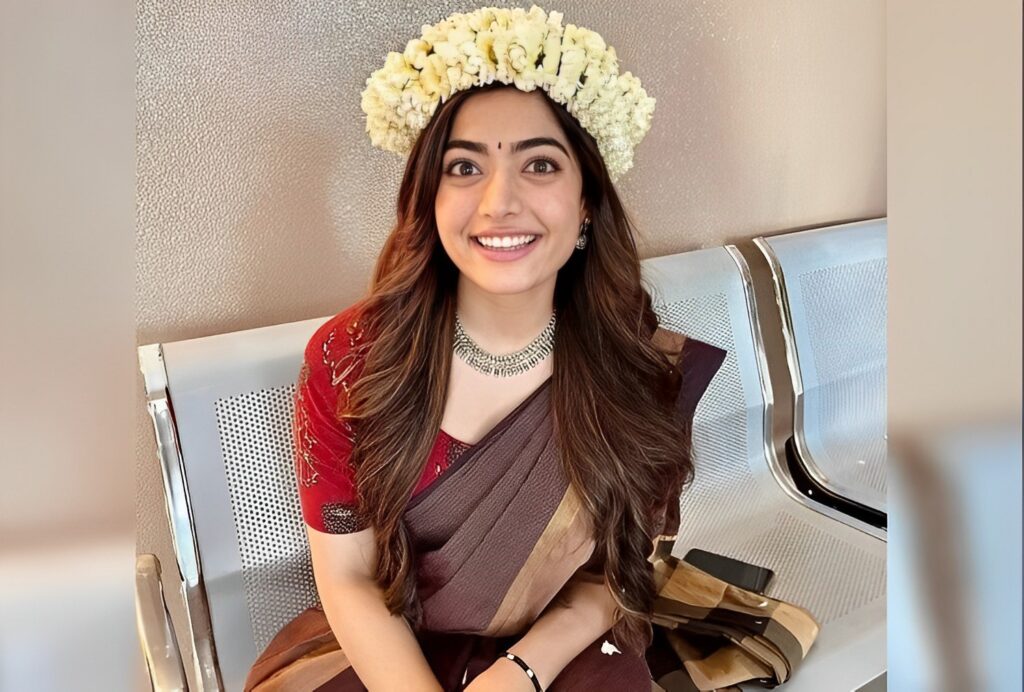 Rashmika Mandanna Simple Saree Images