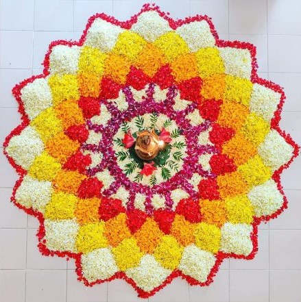 Best Flower rangoli ideas and flower decorations and rangoli designs