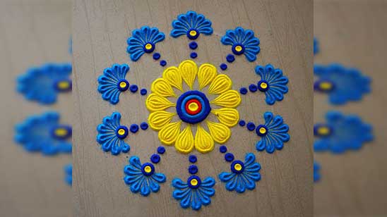 Two Colour Rangoli Designs