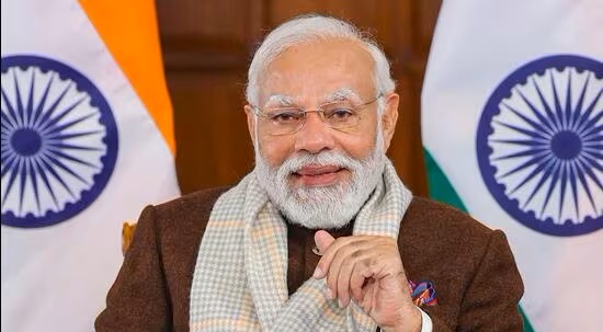 Modi ji smile face with white beard style